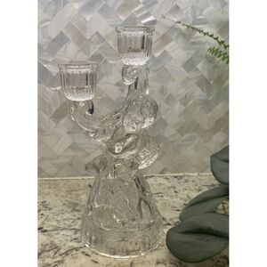 CHERUB ANGEL CANDELABRA‎ CANDLE HOLDER HOLDS 2 TAPER CANDLES Christmas holidays